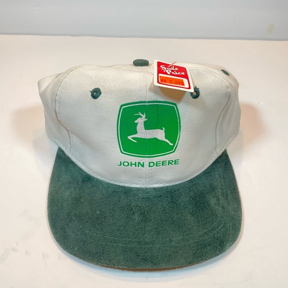 John Deere Berretto Baseball Unisex Stonewashed Navy Cappello Regolabile Con Logo